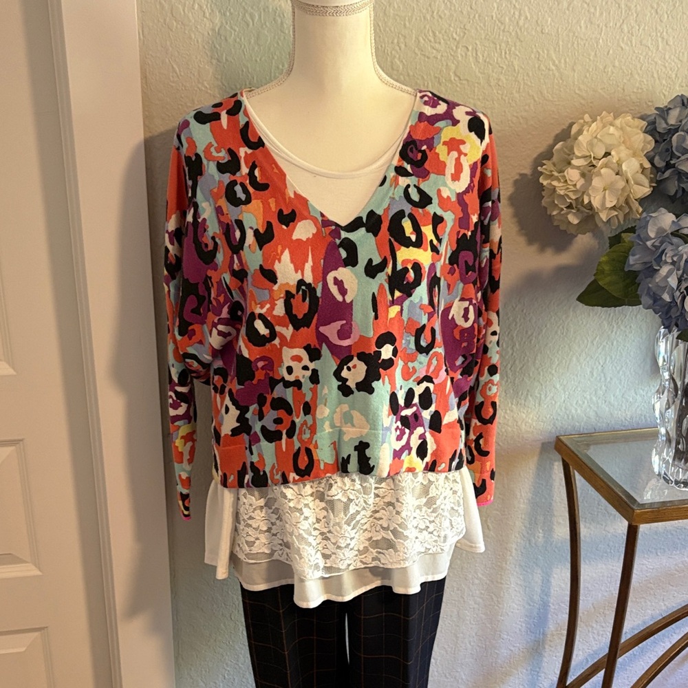 Whisper by Brodie designer sweater silk blend size small